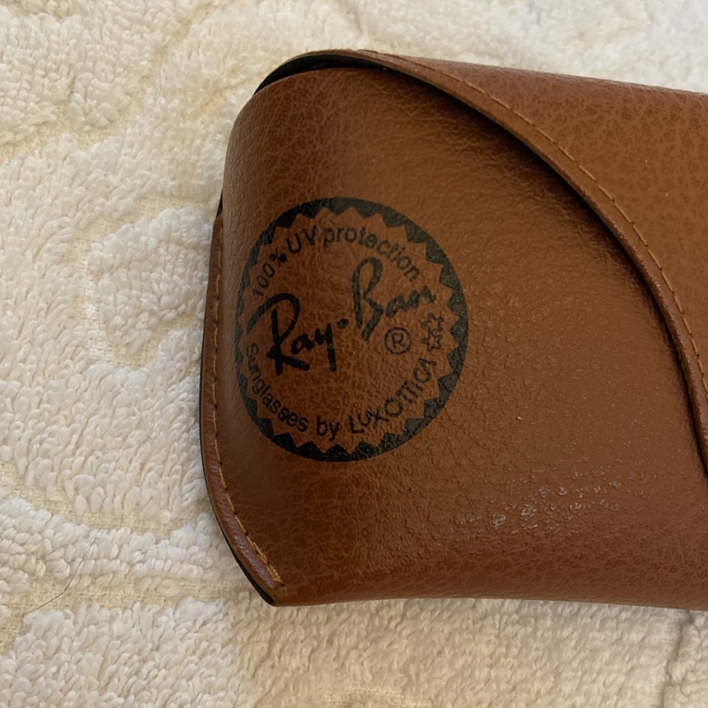 Ray-Ban Tan Leather Eyewear Case​​​​​ - Picture 2 of 4